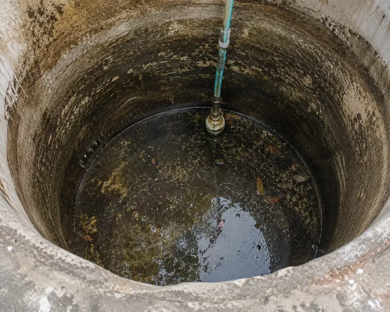 Water well cleaning installation before